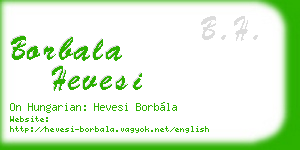 borbala hevesi business card